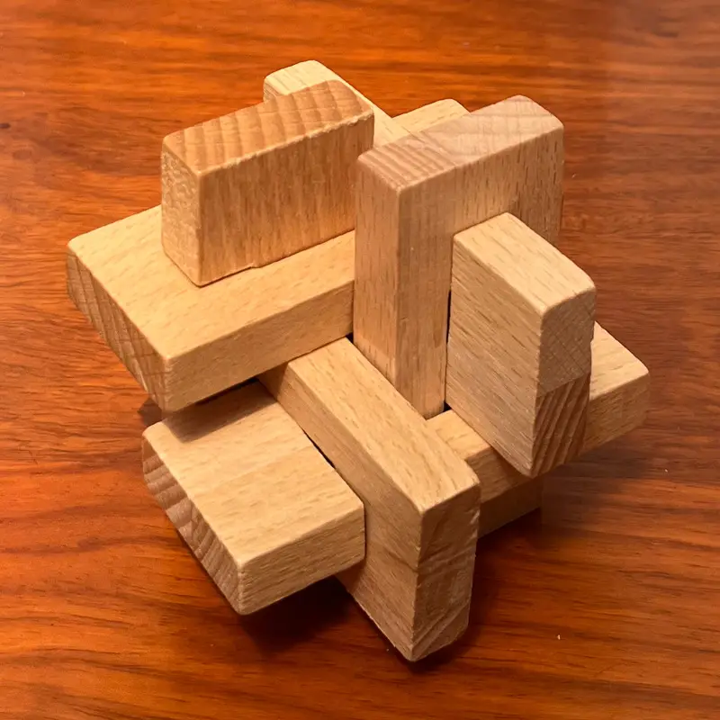 Wooden Beech Lock Puzzle Set for Kids - Image 43