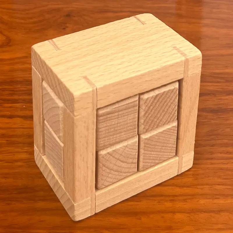 Wooden Beech Lock Puzzle Set for Kids - Image 44