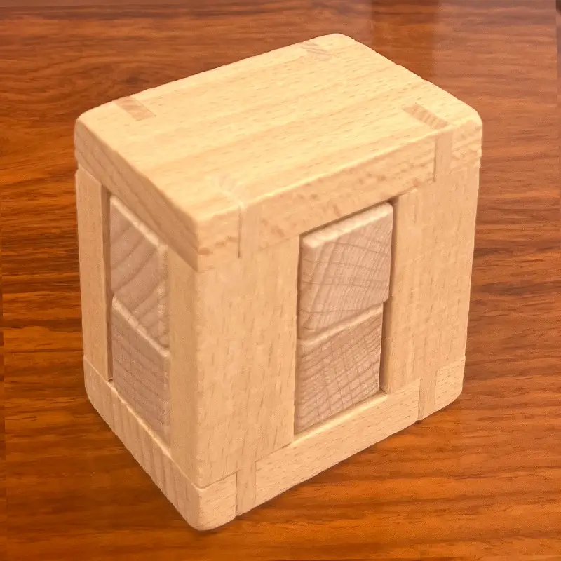 Wooden Beech Lock Puzzle Set for Kids - Image 45
