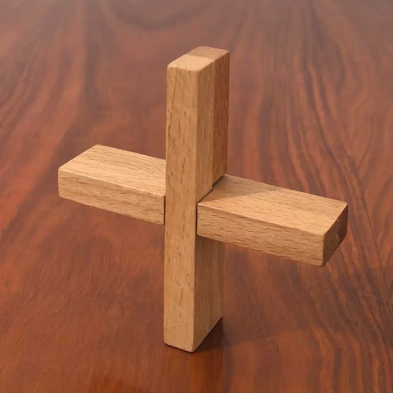 Wooden Beech Lock Puzzle Set for Kids - Image 5
