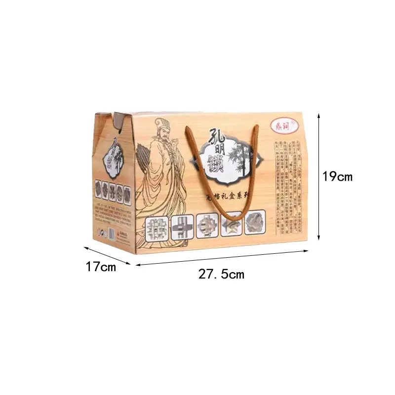 Wooden Beech Lock Puzzle Set for Kids - Image 52
