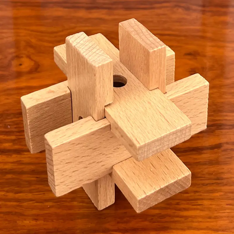 Wooden Beech Lock Puzzle Set for Kids - Image 6