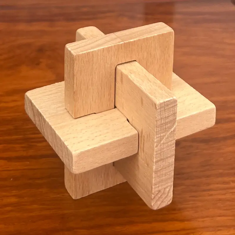 Wooden Beech Lock Puzzle Set for Kids - Image 7