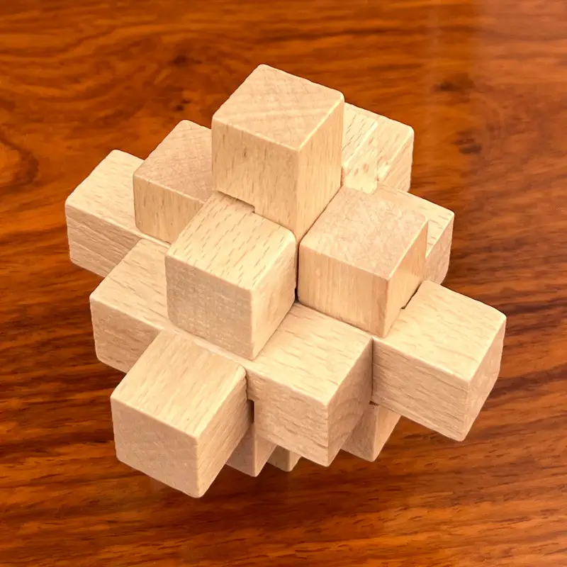 Wooden Beech Lock Puzzle Set for Kids - Image 9