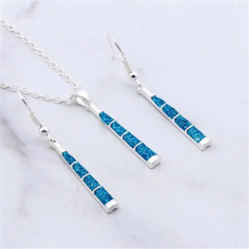 Blue Opal Necklace Set for Girls Cross Border Jewelry - Image 6