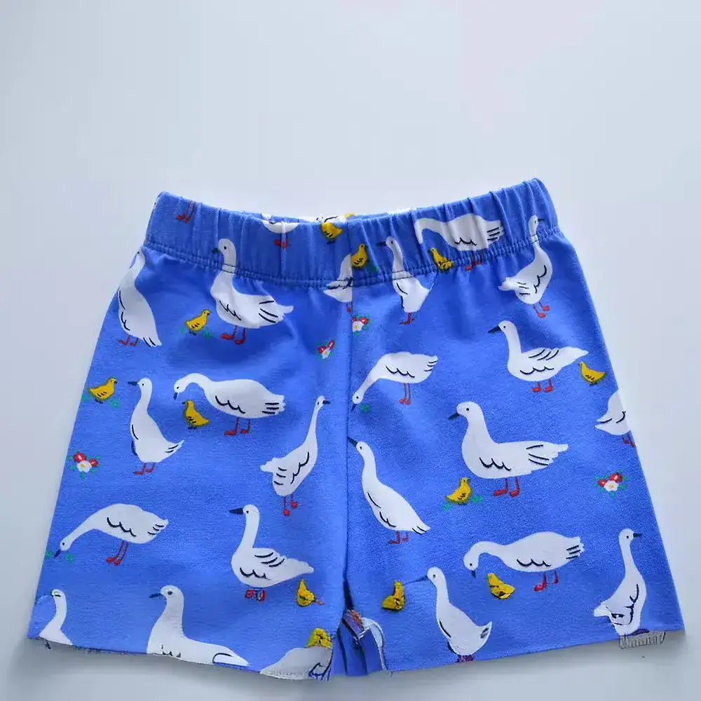 Blue Printed Korean Leggings for Girls Stretch Knitted - Image 2