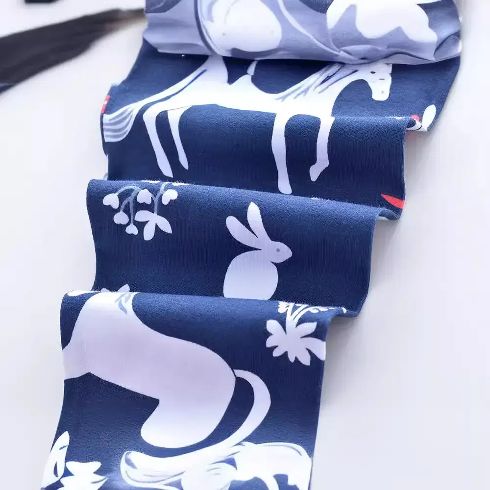Kids Knitted Camel Print Pants Blue Spring Girls - Image 4