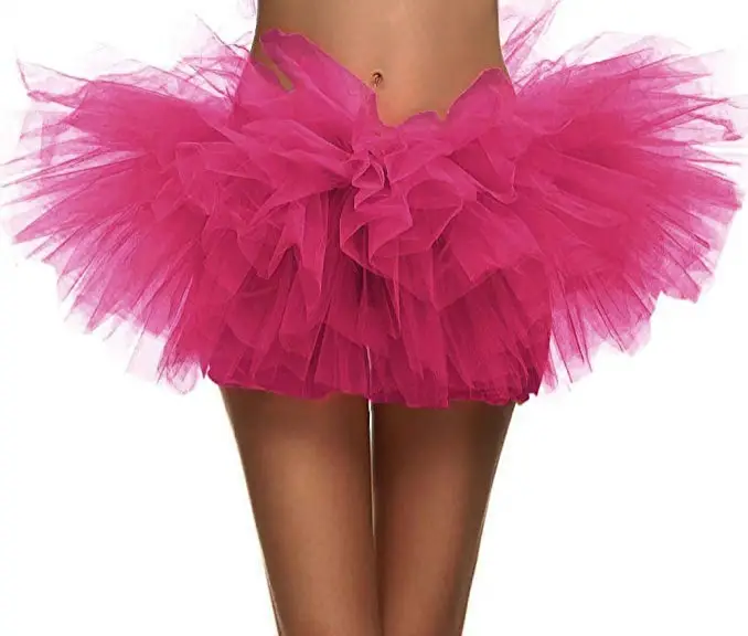 Pink Puffy Tulle Dance Skirt for Women - Image 13