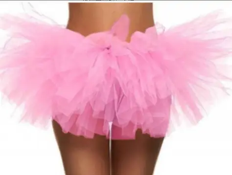 Pink Puffy Tulle Dance Skirt for Women - Image 4