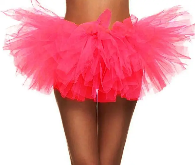 Pink Puffy Tulle Dance Skirt for Women - Image 9