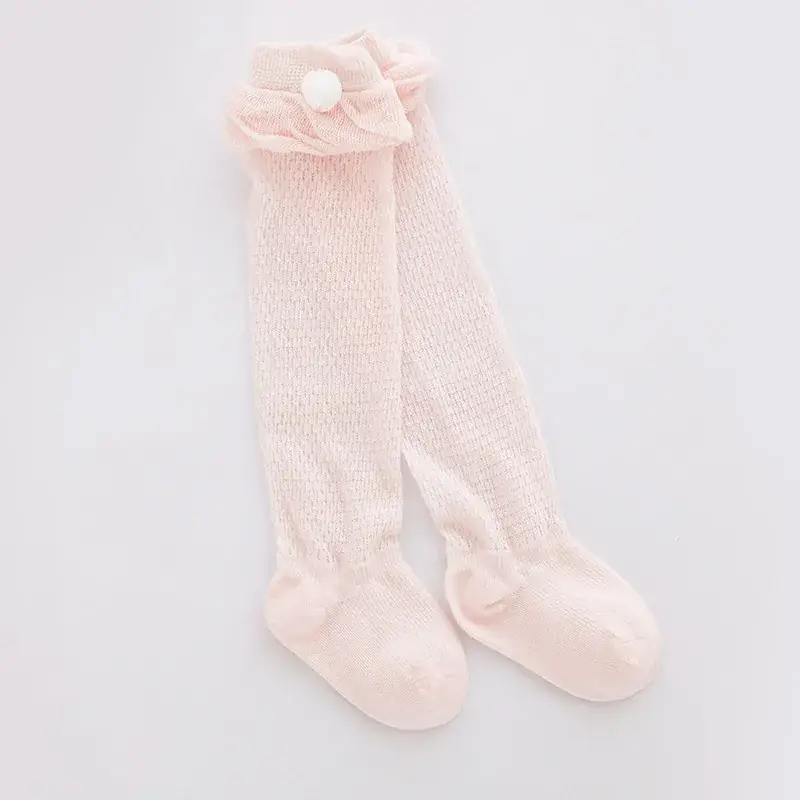 White Mesh Bow Baby Socks for Girls 0-3Y - Image 3