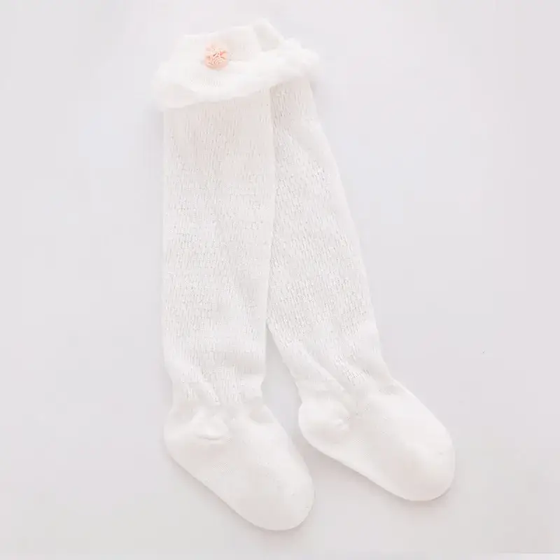 White Mesh Bow Baby Socks for Girls 0-3Y - Image 4
