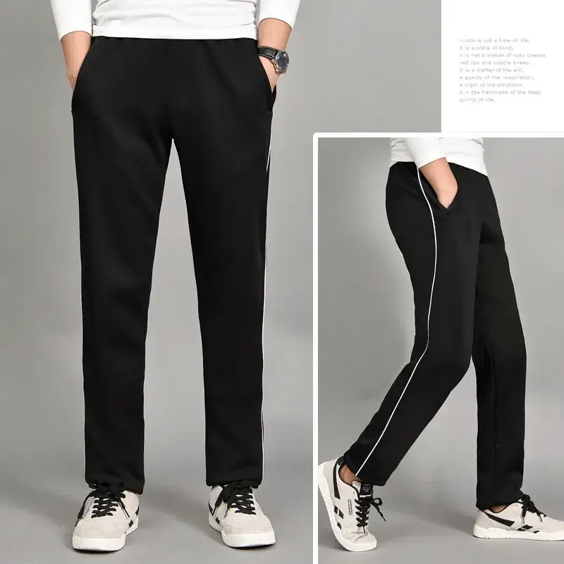 2019 Kids Fleece Straight-leg Pants Black All-match - Image 22