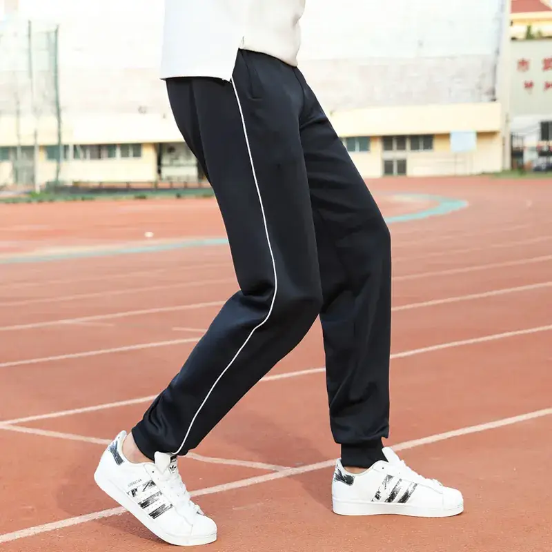 2019 Kids Fleece Straight-leg Pants Black All-match - Image 14