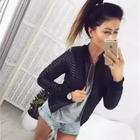 2024 Women's Pink Zipper Cardigan Slimming Top - Image 5