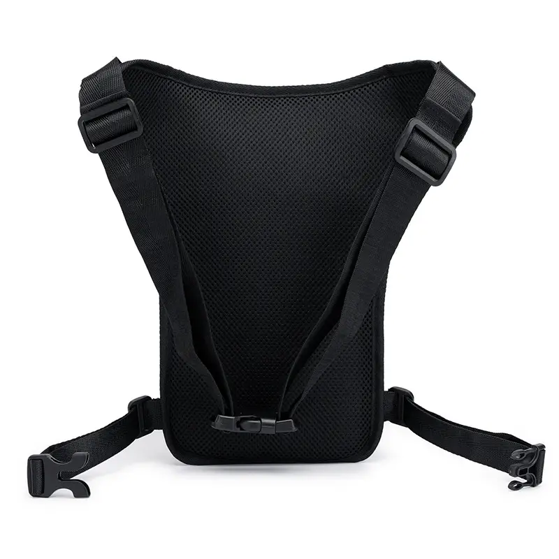 Men's Black Mesh Sports Waist Bag with Adjustable Straps