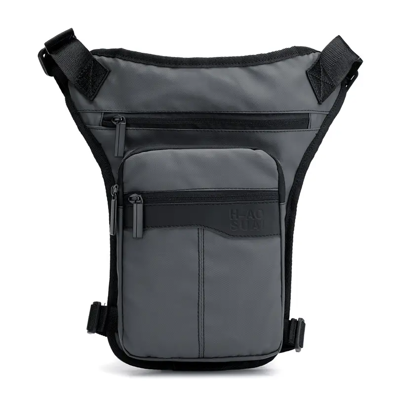 Men's Black Mesh Sports Waist Bag with Adjustable Straps