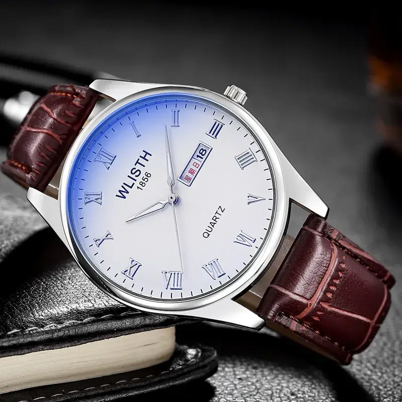 Wally Couple Watch Blue Digital Display Quartz Steel Band - Image 11