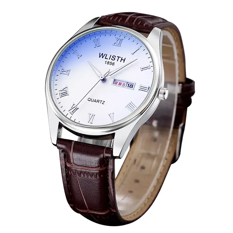 Wally Couple Watch Blue Digital Display Quartz Steel Band - Image 13