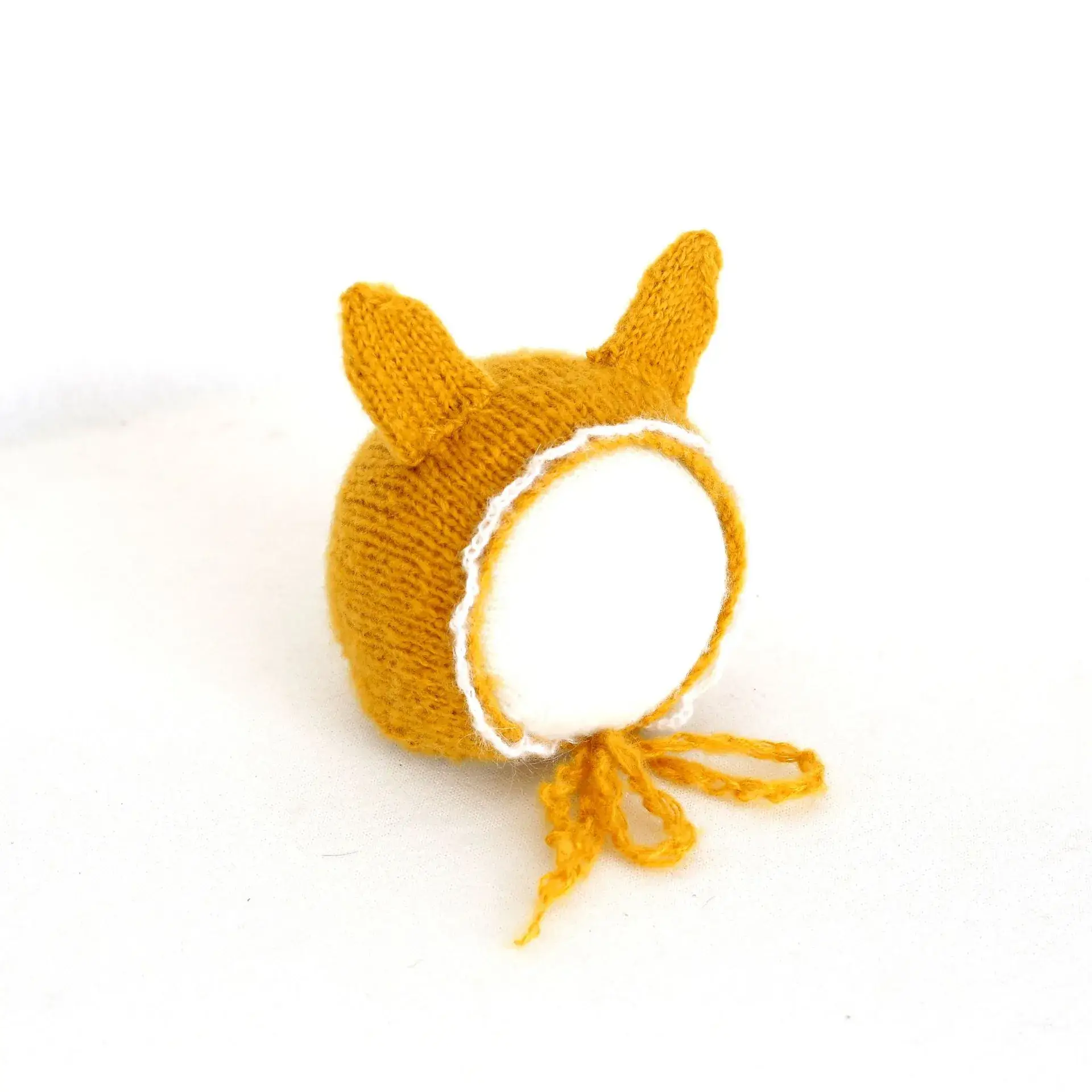 Yellow Cat Ears Baby Head Hat for Newborns - Image 5