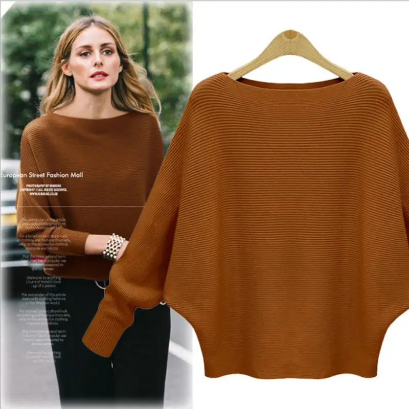 Women's New Pullover Knitwear Long Sleeve Pure Color - Image 15
