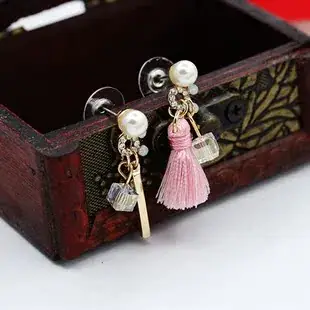Silver White Bottom Flower Sapphire Earrings for Women — feature 8