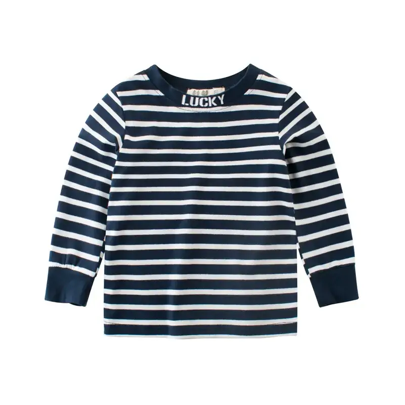 Baby Striped Lycra T-Shirt Grey White 2025 - Image 2