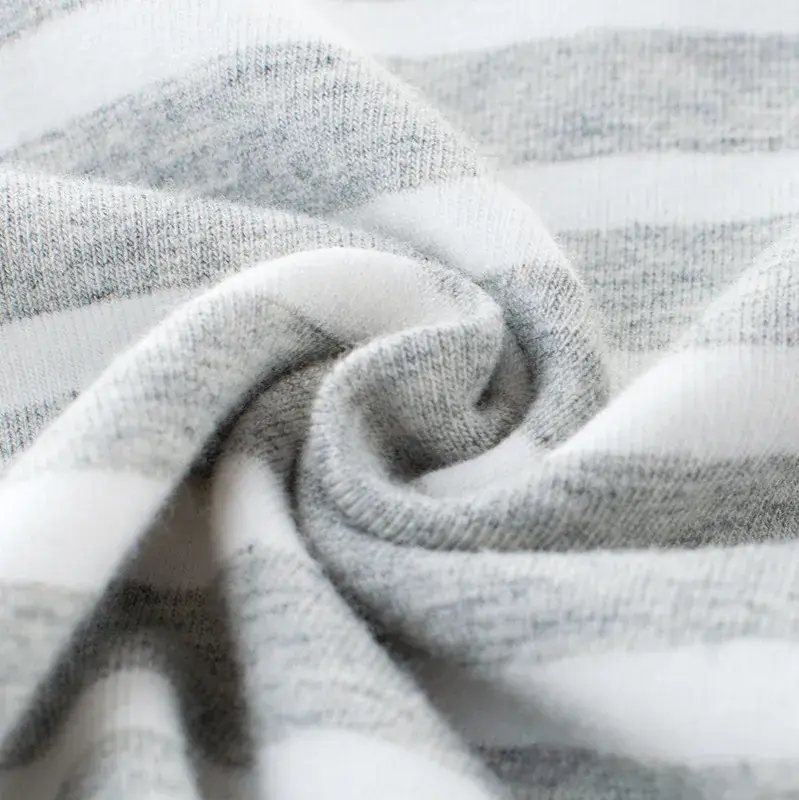 Baby Striped Lycra T-Shirt Grey White 2025 - Image 3