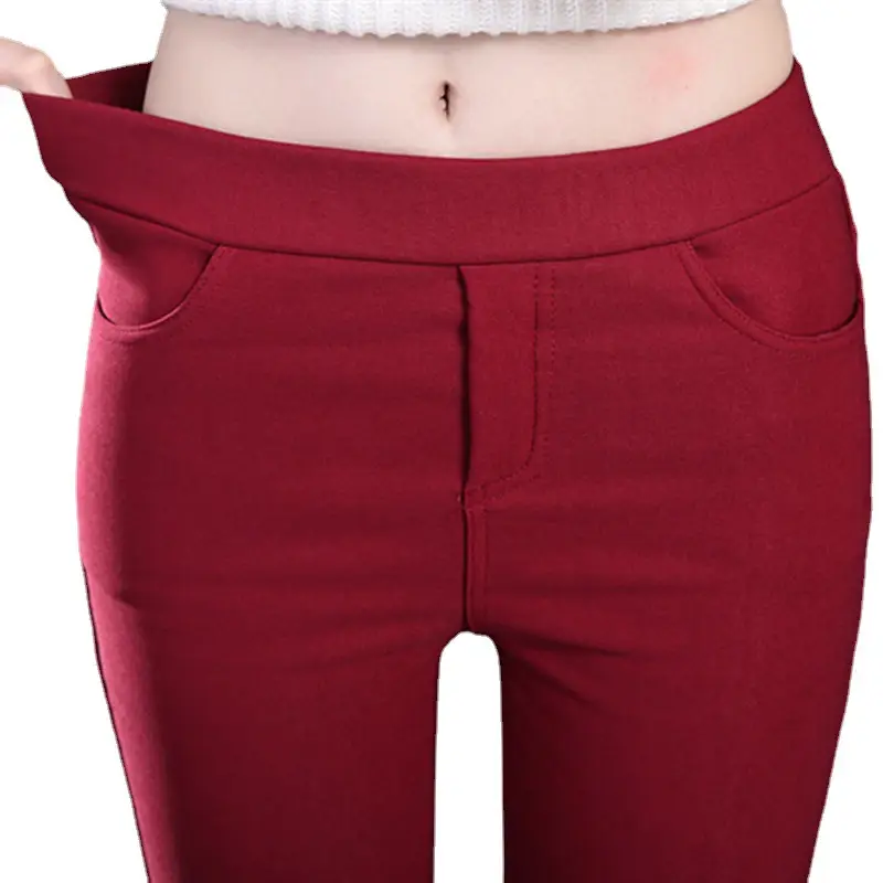 Women Skinny Leggings Warm Winter Pants Black - Image 8