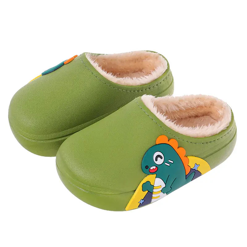 Step on excrement feeling winter waterproof non-slip warm children and girls cartoon parent-child Mao Mao boys baby children's cotton slippers