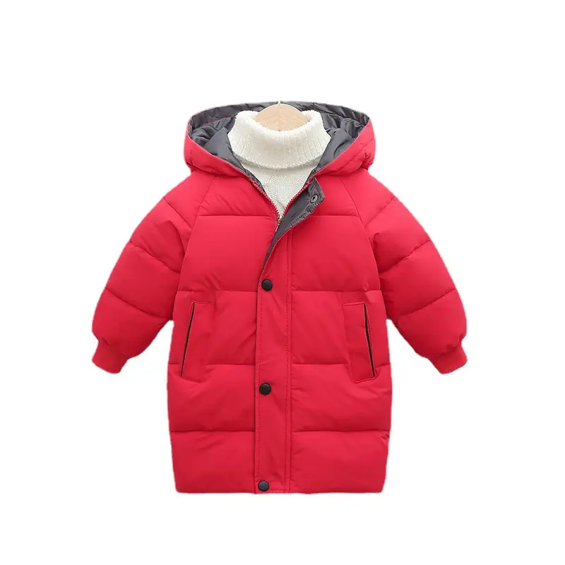 Kids Red Hooded Puffer Jacket 2025 Winter - Image 9