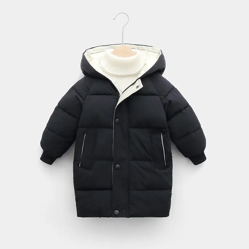 Kids Red Hooded Puffer Jacket 2025 Winter - Image 3