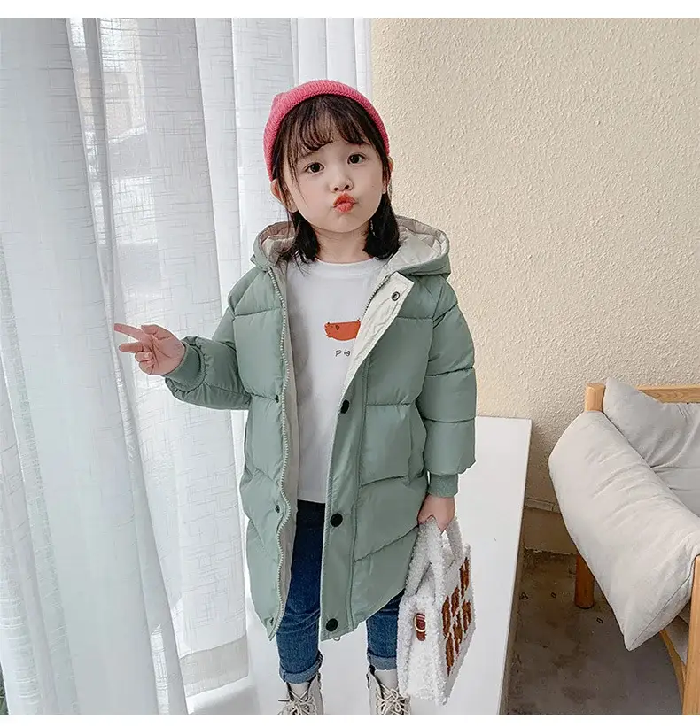 Kids Red Hooded Puffer Jacket 2025 Winter — feature 13