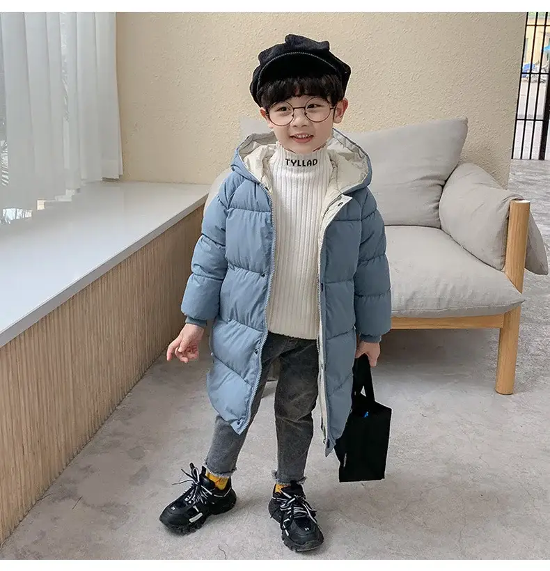 Kids Red Hooded Puffer Jacket 2025 Winter — feature 15