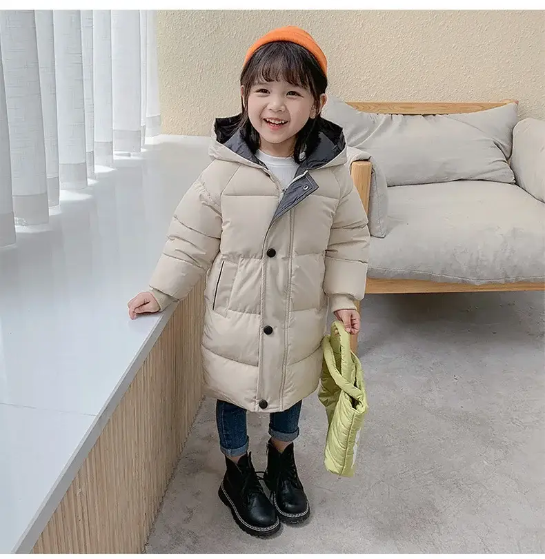 Kids Red Hooded Puffer Jacket 2025 Winter — feature 16