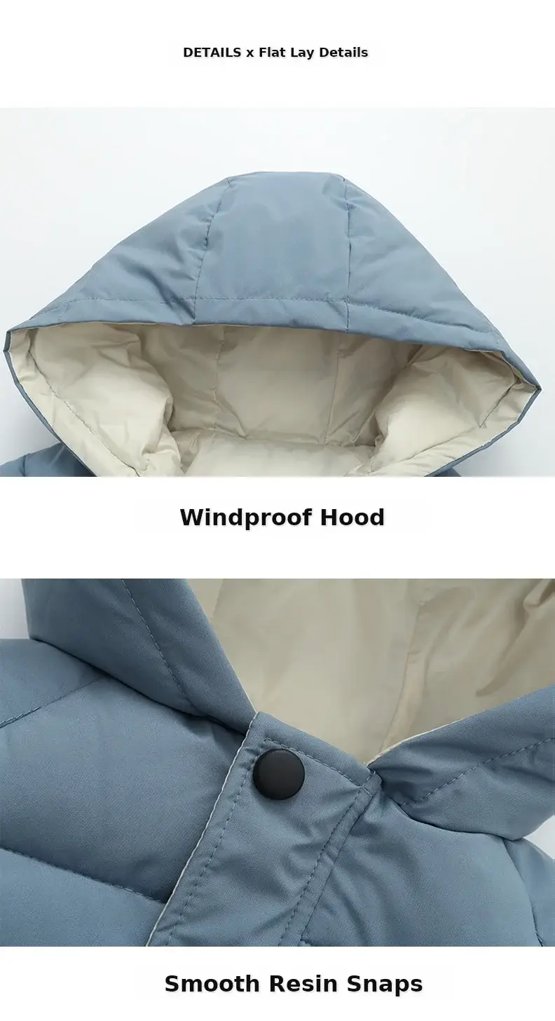Kids Red Hooded Puffer Jacket 2025 Winter — feature 17