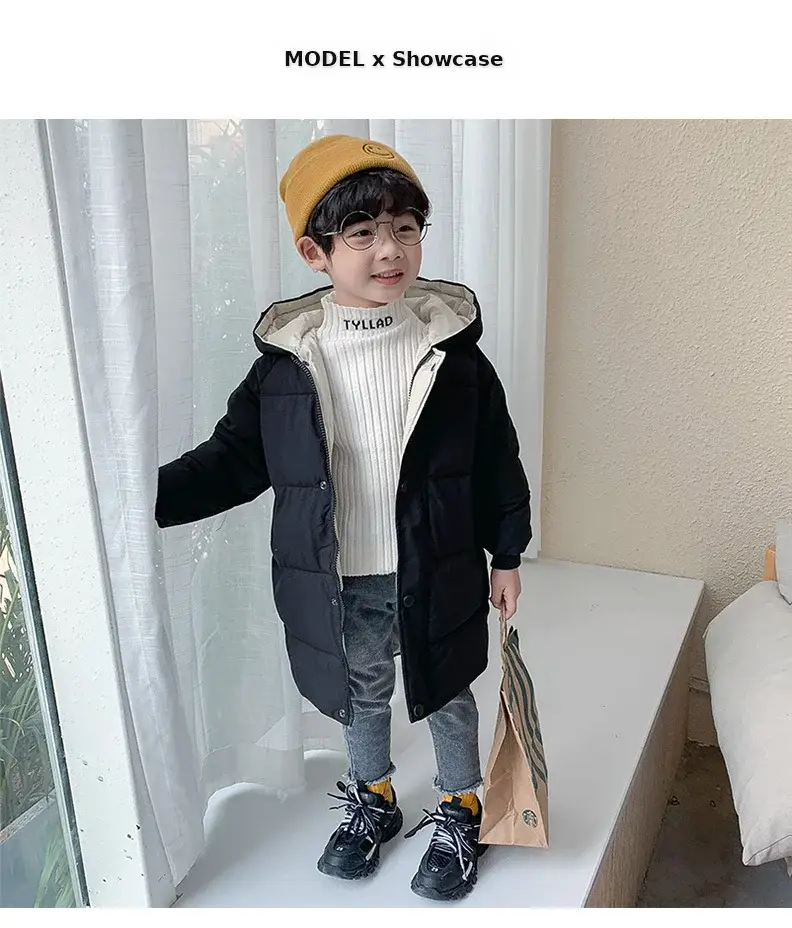 Kids Red Hooded Puffer Jacket 2025 Winter — feature 23