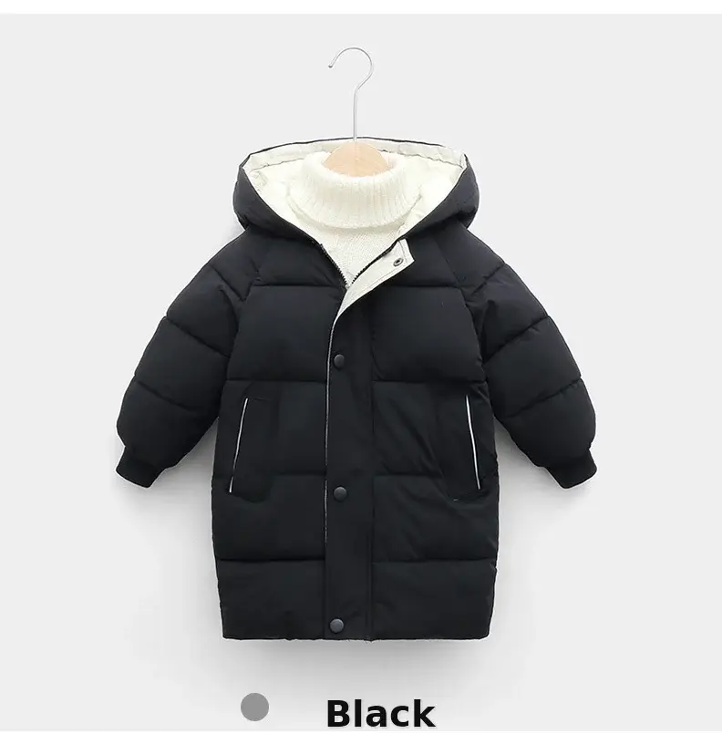 Kids Red Hooded Puffer Jacket 2025 Winter — feature 3