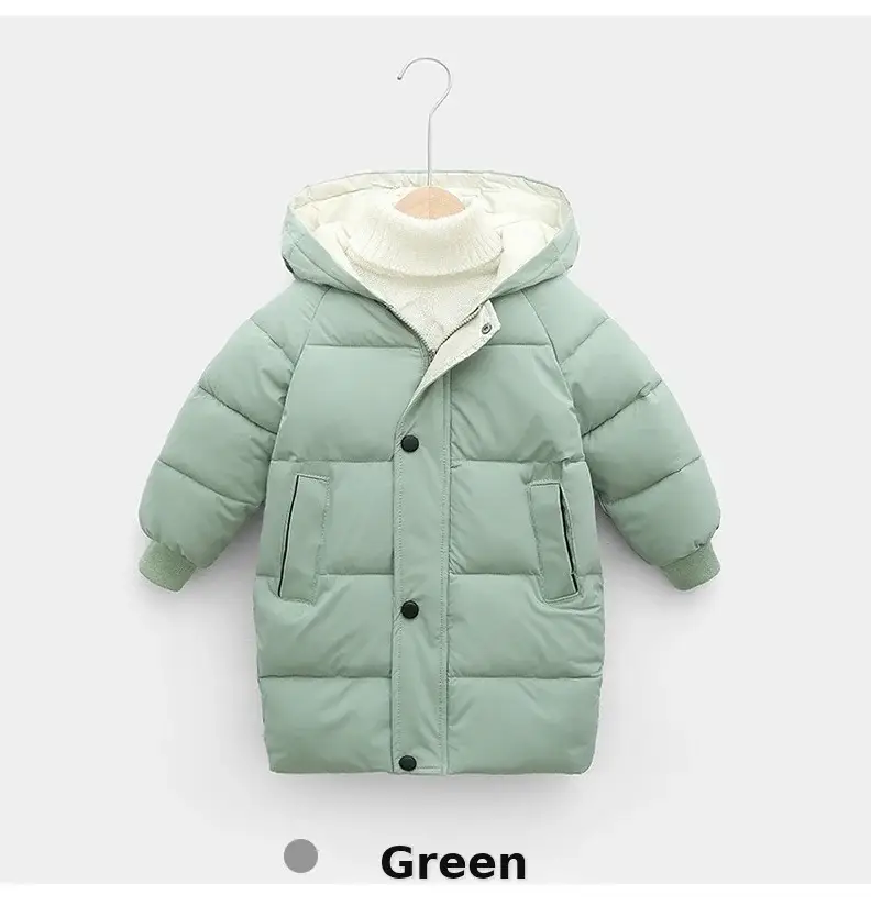 Kids Red Hooded Puffer Jacket 2025 Winter — feature 6