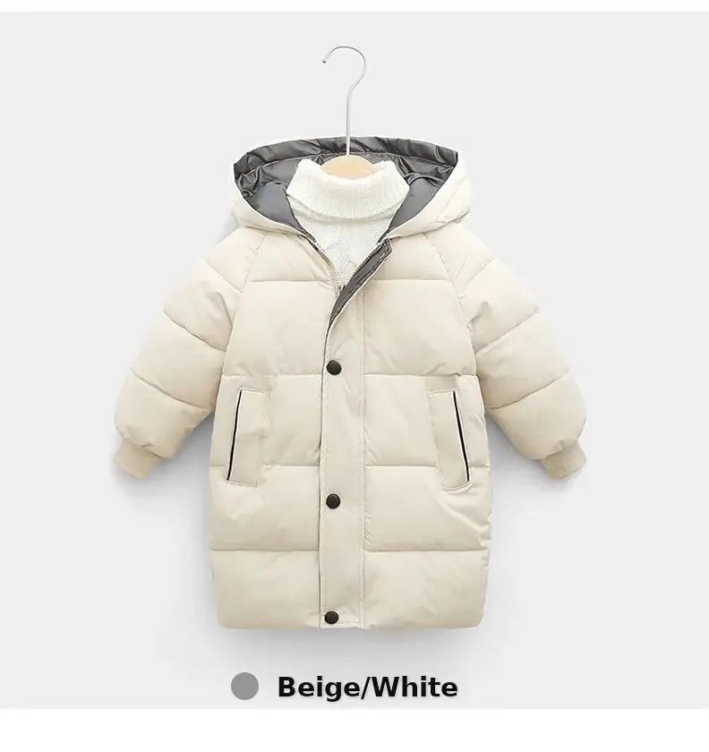Kids Red Hooded Puffer Jacket 2025 Winter — feature 9