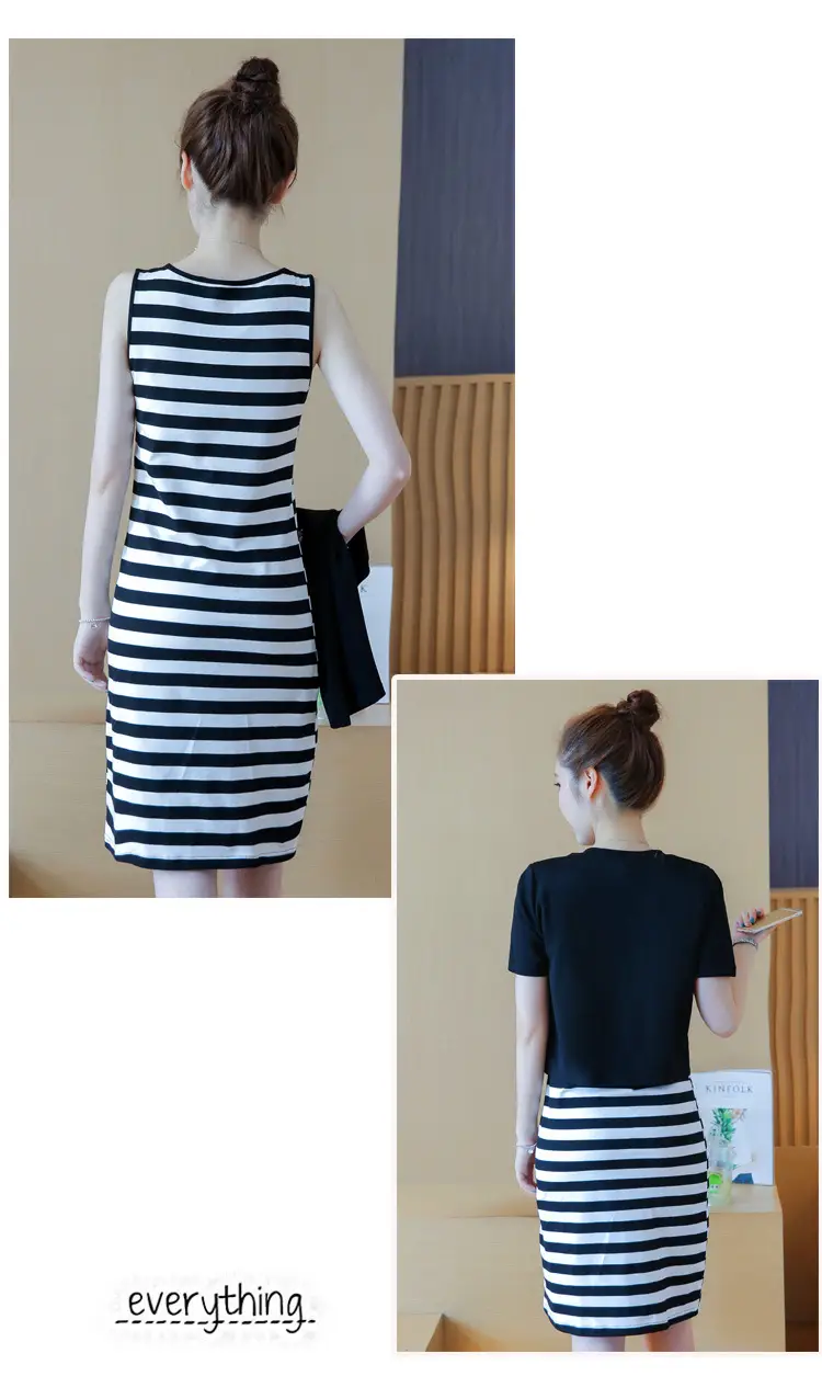2026 Summer Korean Style Striped Dress for Women — feature 15