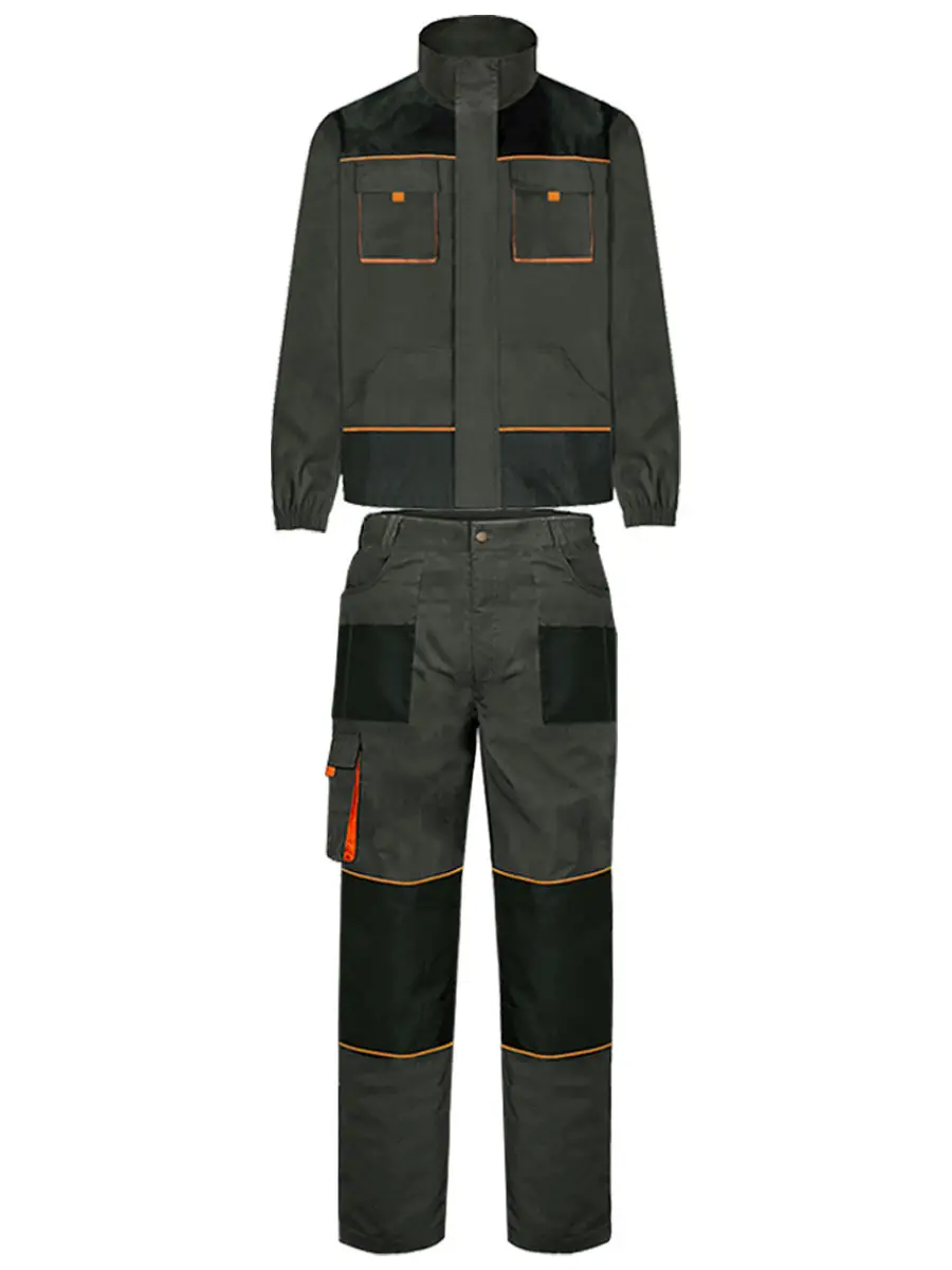 Men's Black Printed Multi-Pocket Suit Wear Resistant Car Labor Insurance - Image 6