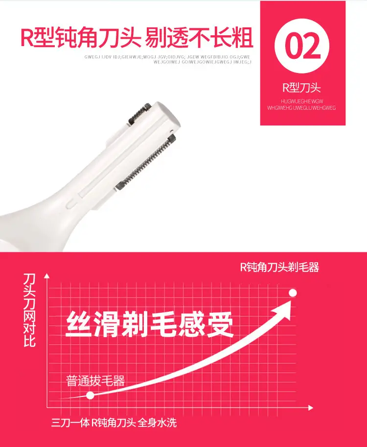 Three-in-One Electric Hair Removal Shaver for Women — feature 8