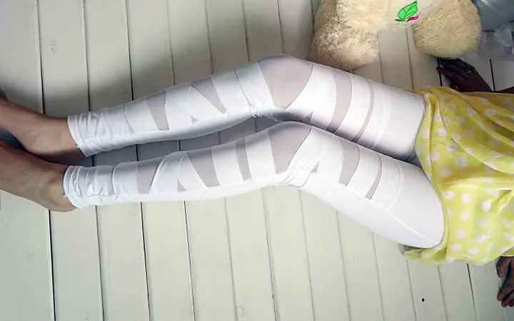 Women's Cross Leggings Plus Size Milk Silk Black — feature 15