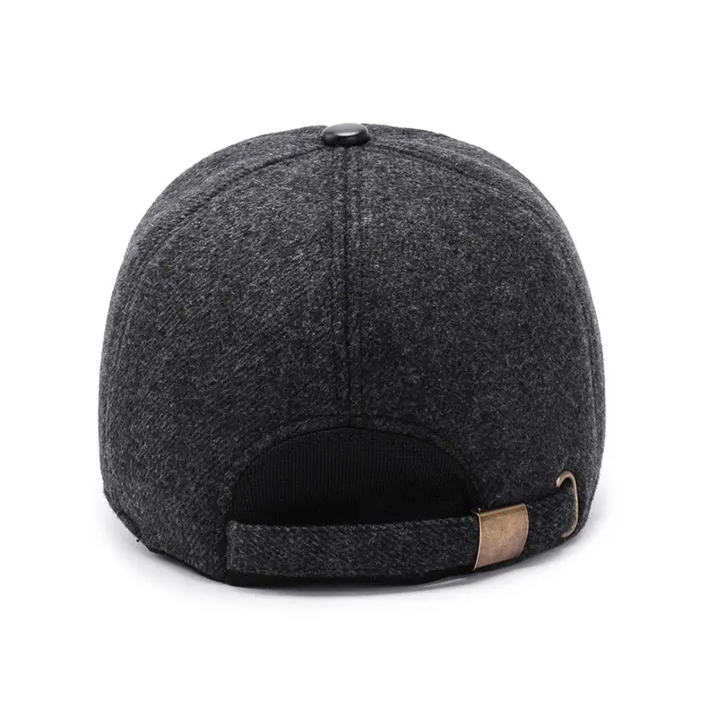 Winter Woolen Beanie Cap for Men Elderly Winter Warm - Image 7