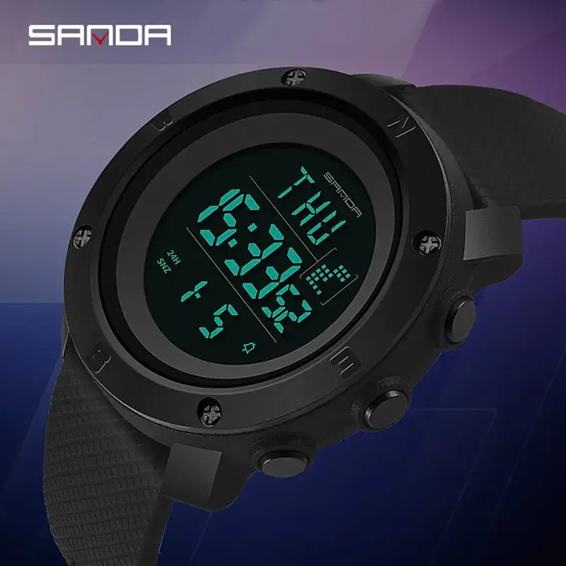 Sanda Digital Luminous Male Watch Waterproof Sports - Image 6