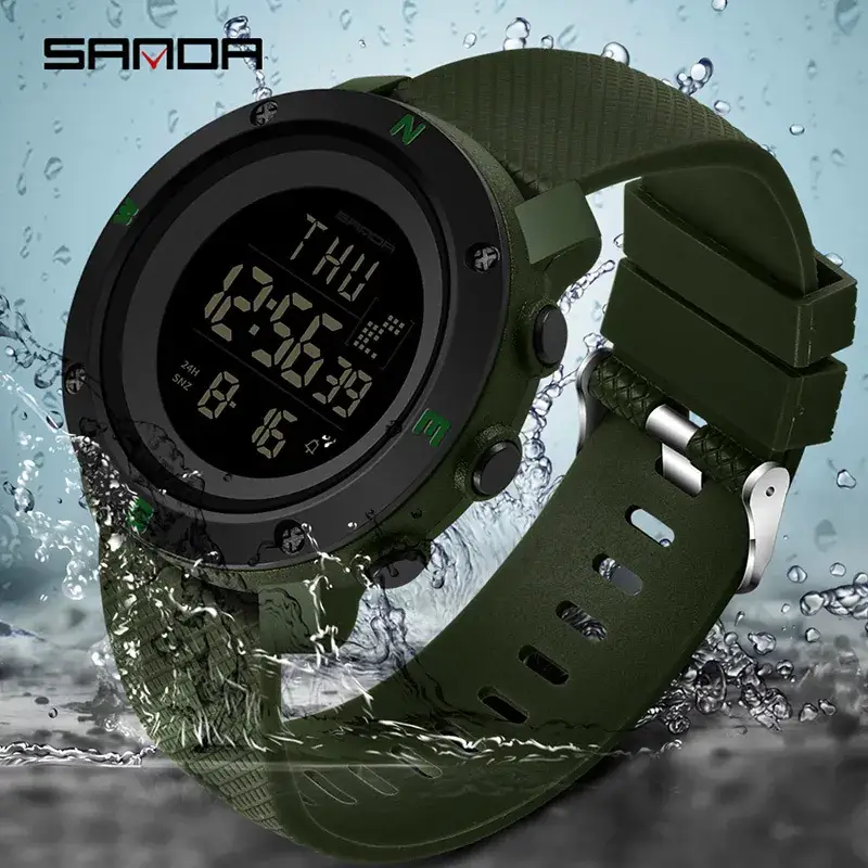 Sanda Digital Luminous Male Watch Waterproof Sports - Image 8