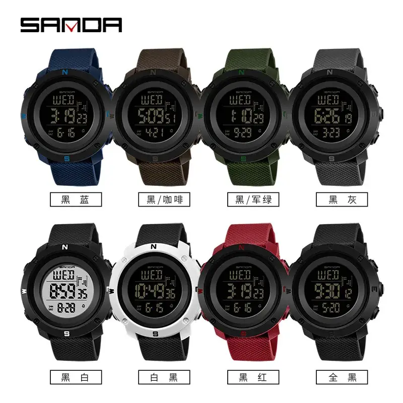 Sanda Digital Luminous Male Watch Waterproof Sports - Image 9