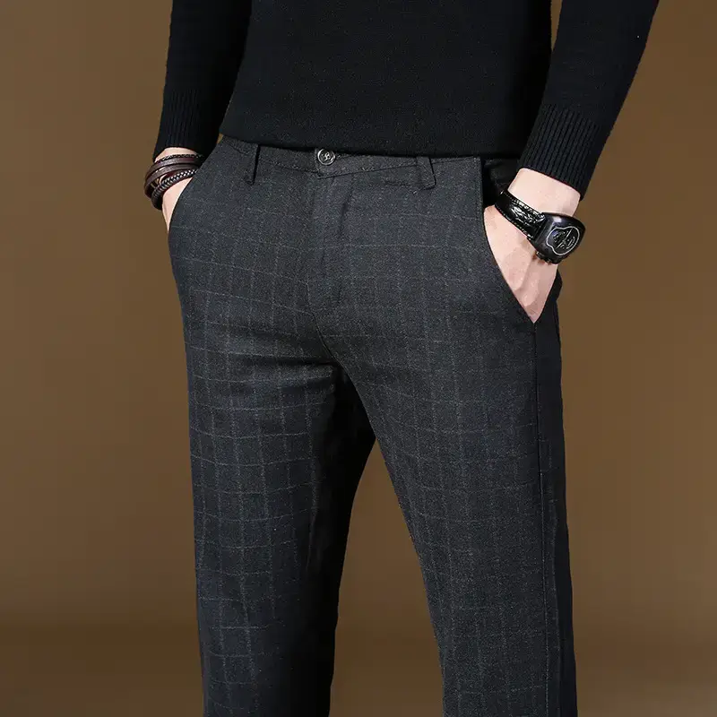 Men's Dark Gray Casual Pants 2018 New