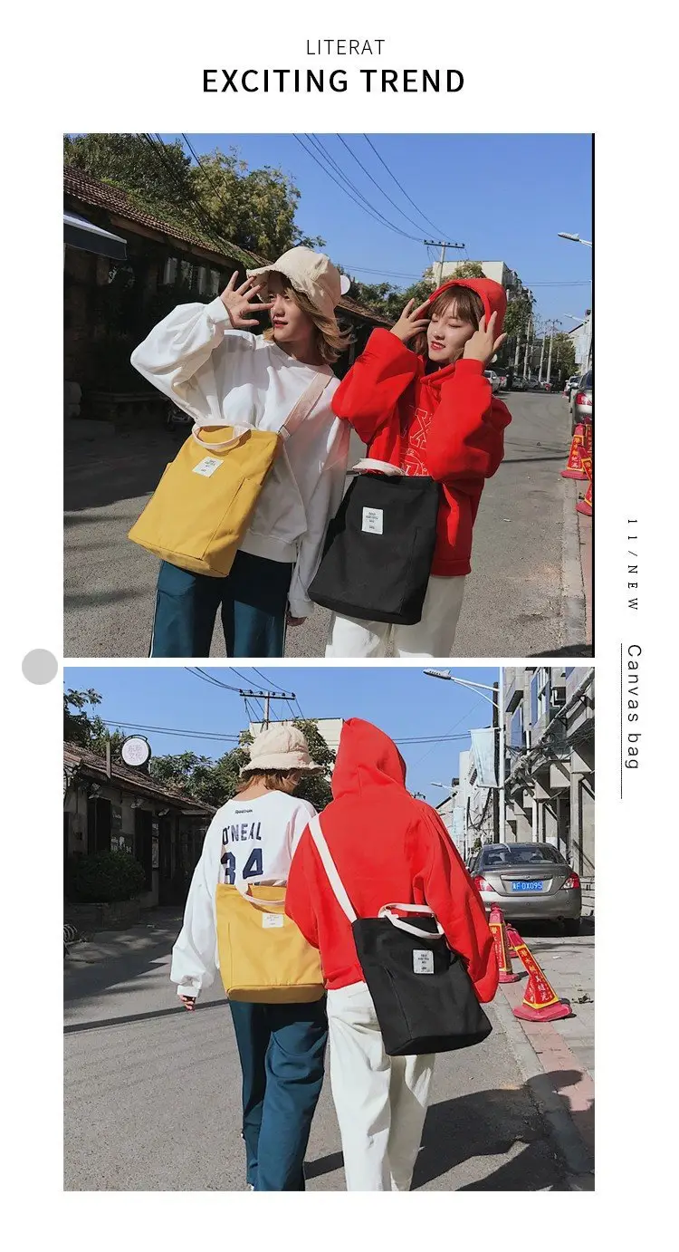 Japanese Style Crossbody Bag with Canvas Back — feature 11